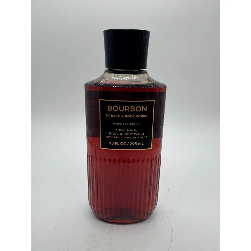 Bath & Body Works BOURBON Men's Collection 3-in-1 Hair Face Body Wash 10 oz